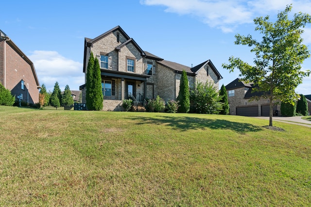 view of front of house with a front yard