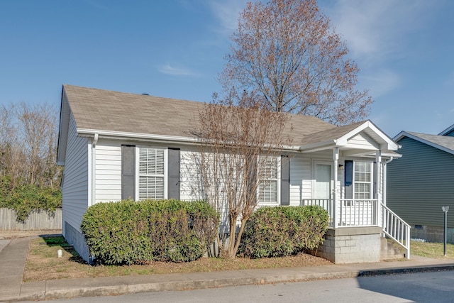 view of front of house featuring covered porch