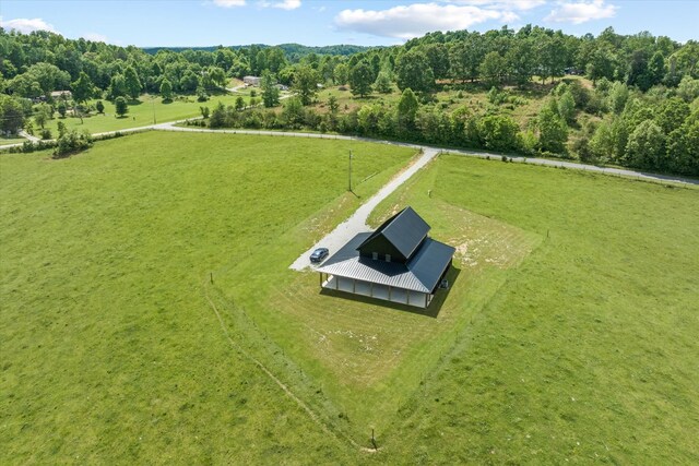 bird's eye view featuring a rural view