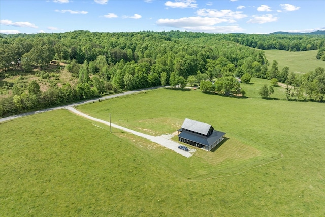 drone / aerial view featuring a rural view