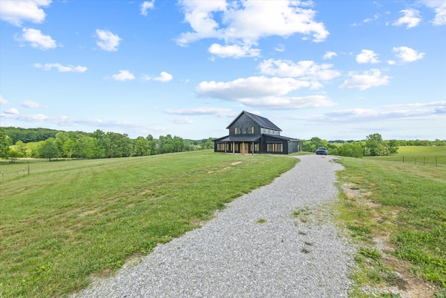 exterior space featuring a rural view