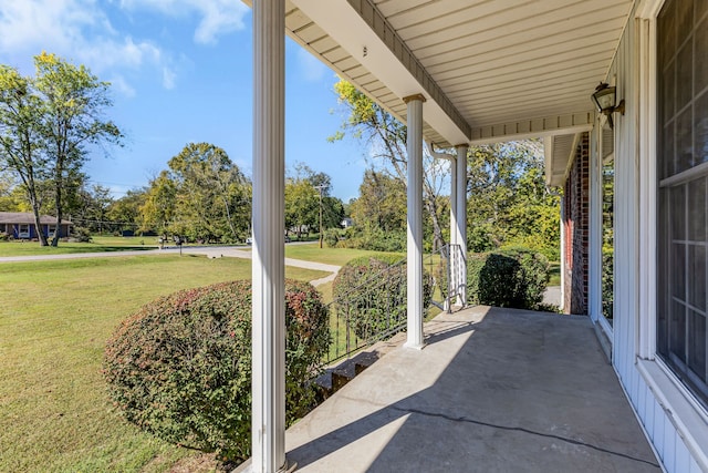 view of patio with covered porch