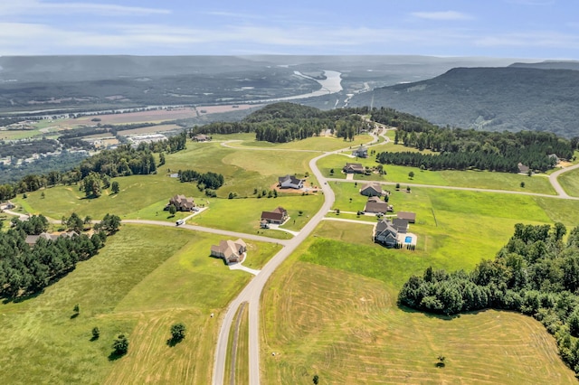 bird's eye view featuring a rural view