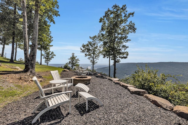 405 Boone Pass, Jasper, TN 37347 - water view featuring a fire pit