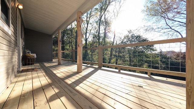 deck with covered porch