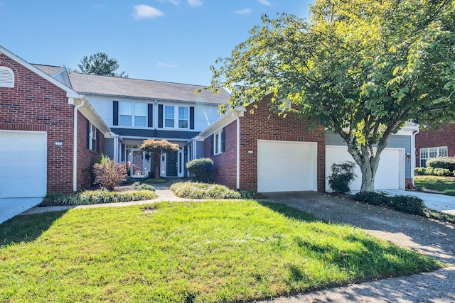 view of property with a front lawn