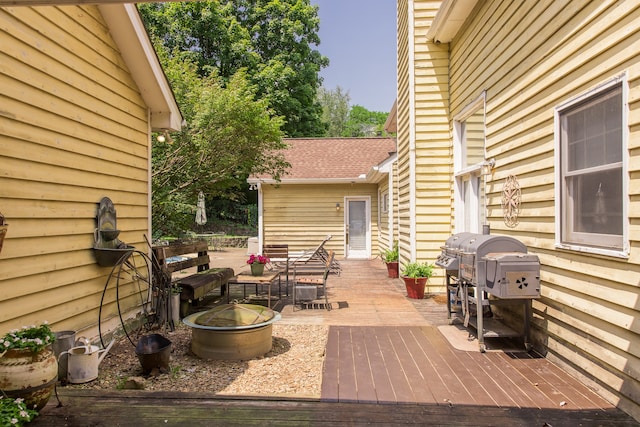 deck with a patio area