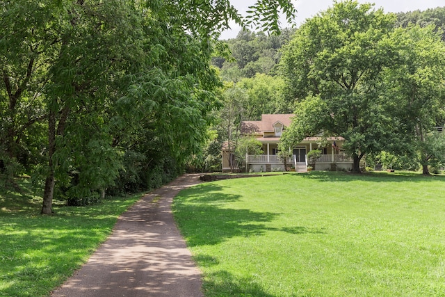 view of front of property with a front yard