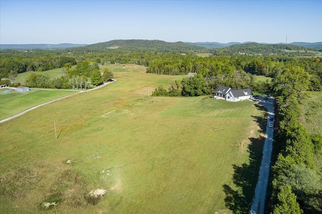 bird's eye view featuring a rural view