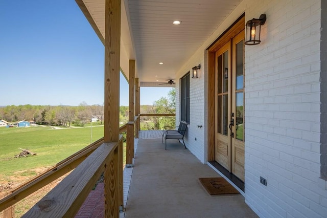 view of patio / terrace featuring covered porch