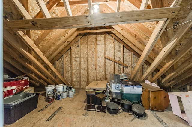 view of attic