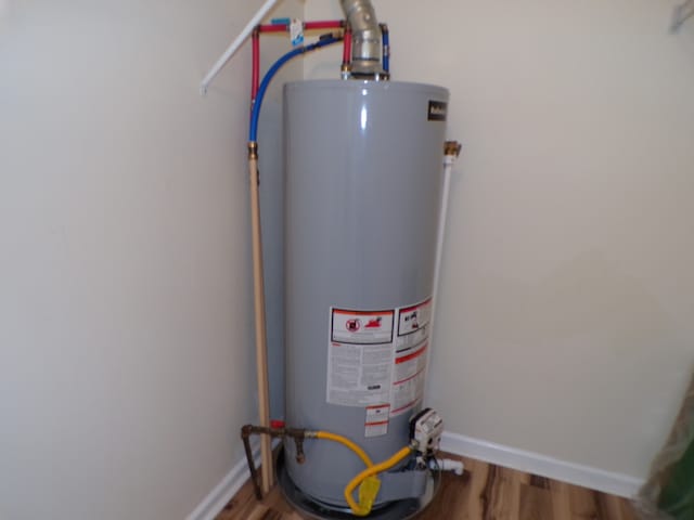 utilities featuring gas water heater