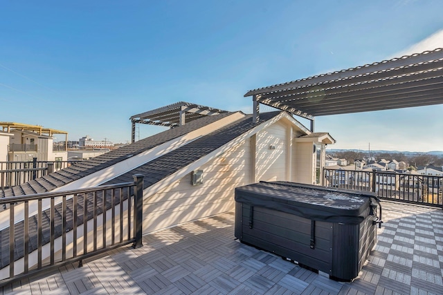 view of patio / terrace with a pergola