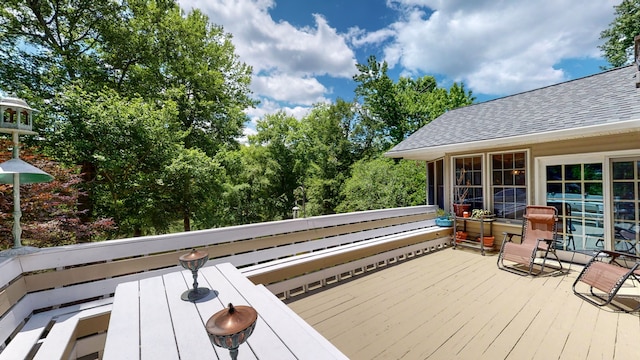 view of wooden deck