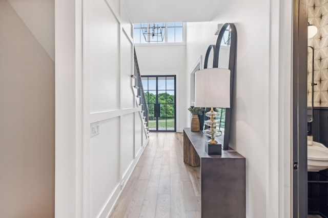 interior space featuring light wood-type flooring