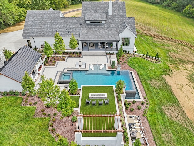 exterior space with a patio and a yard