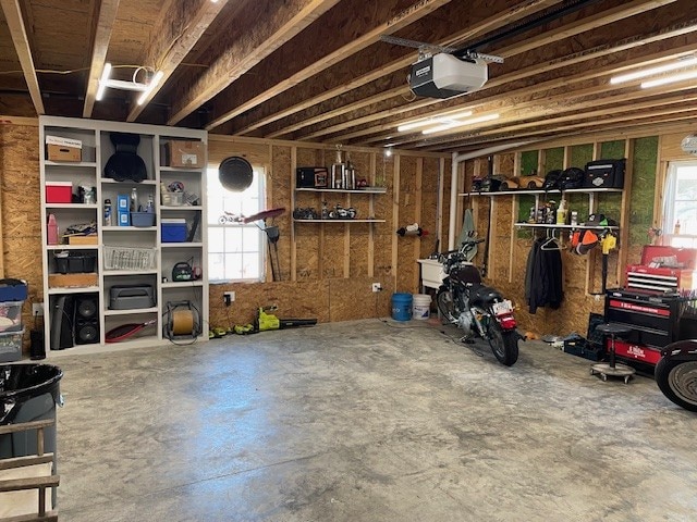 interior space featuring a garage door opener