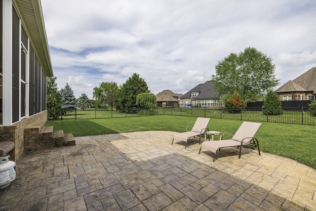 view of patio with a fenced backyard