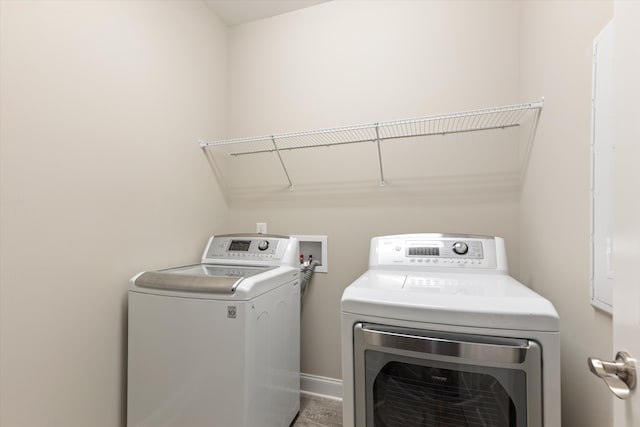 laundry area with washer and dryer