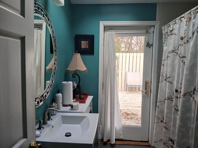 doorway featuring sink