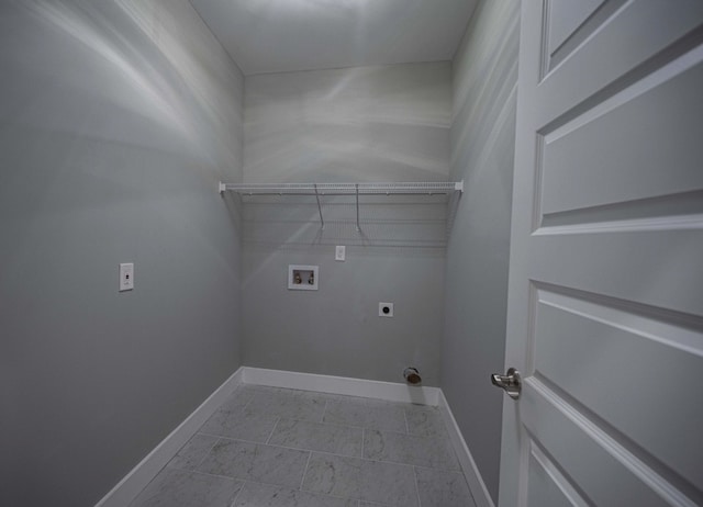 laundry area featuring hookup for a washing machine and hookup for an electric dryer