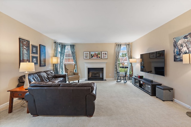 view of carpeted living room