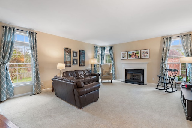 view of carpeted living room