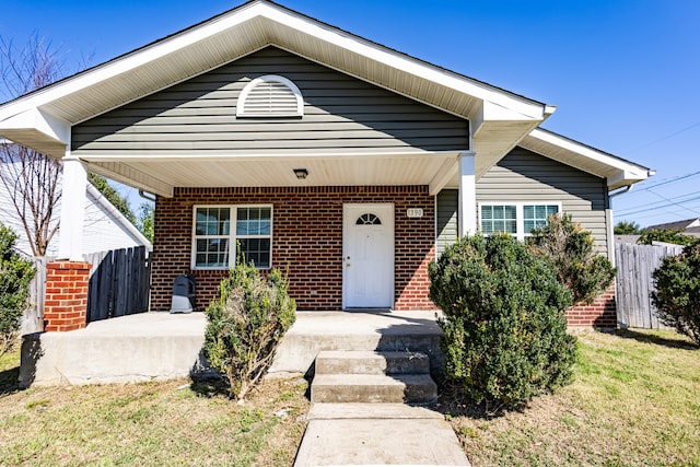 view of bungalow-style home