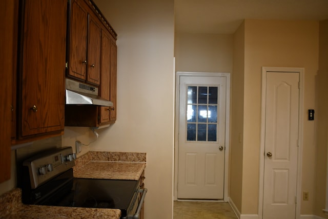 kitchen featuring electric range oven