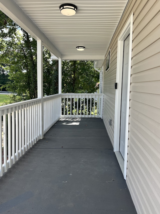 view of patio featuring covered porch