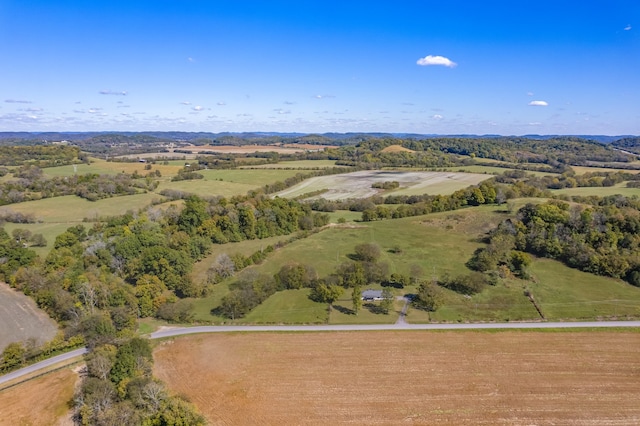 drone / aerial view featuring a rural view