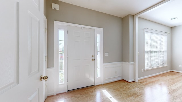 entryway featuring light hardwood / wood-style floors