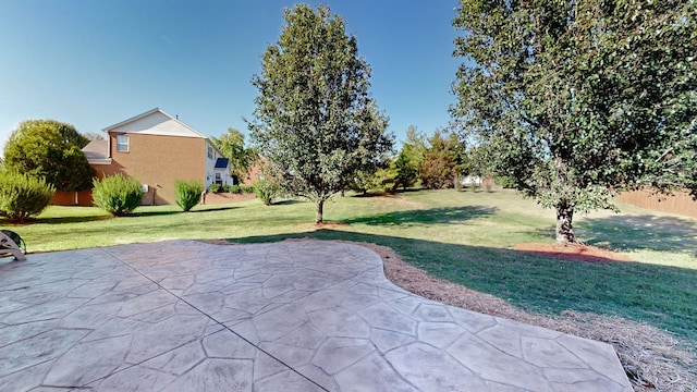 view of yard featuring a patio