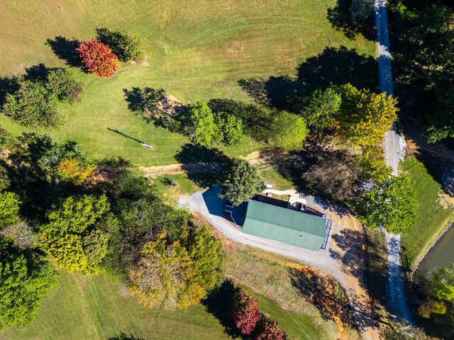 drone / aerial view featuring a rural view