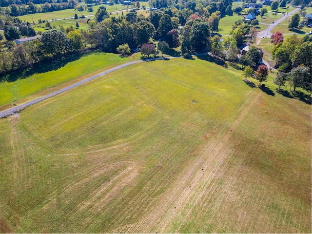 bird's eye view featuring a rural view