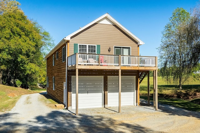 view of property featuring a deck