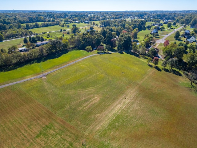 aerial view with a rural view