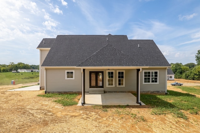 rear view of house with a patio area