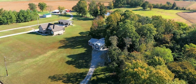 bird's eye view with a rural view