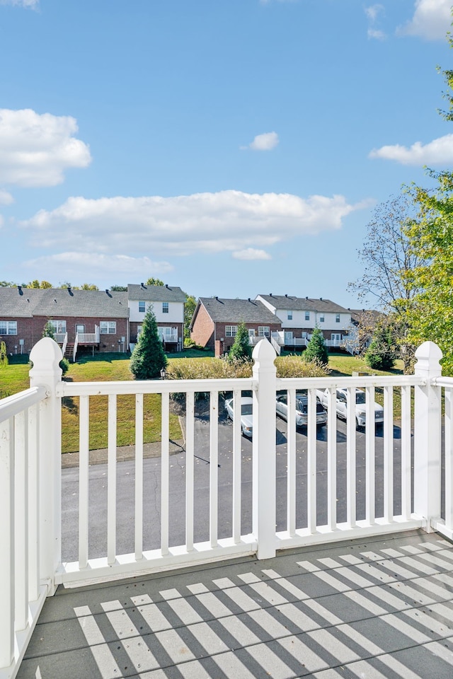 balcony featuring a residential view