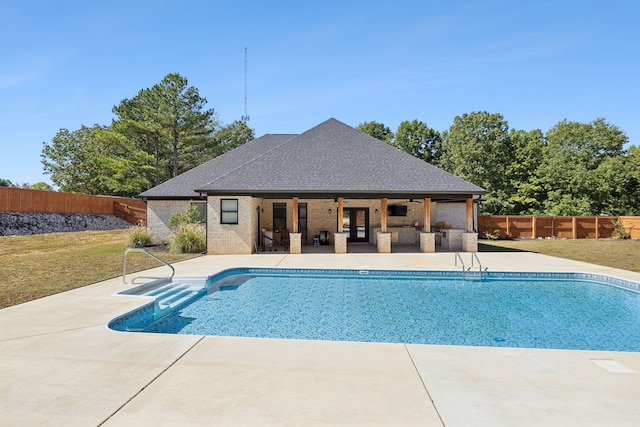 view of pool featuring a patio area