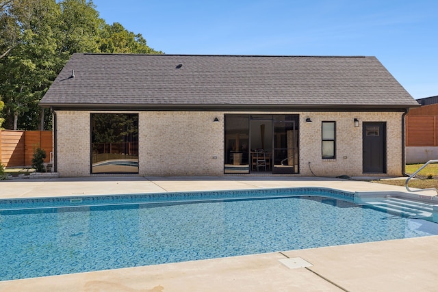 view of pool featuring a patio area