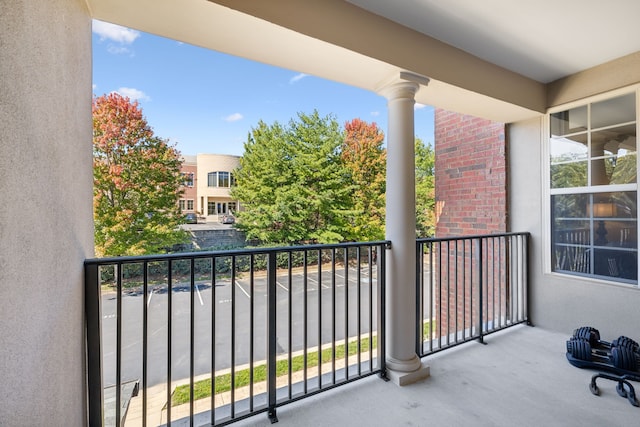 view of balcony