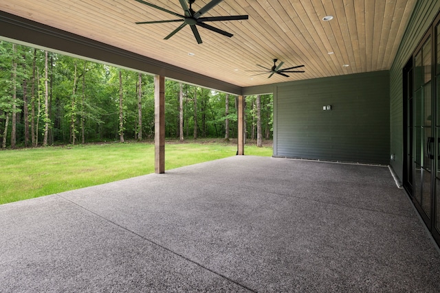 view of patio / terrace featuring ceiling fan