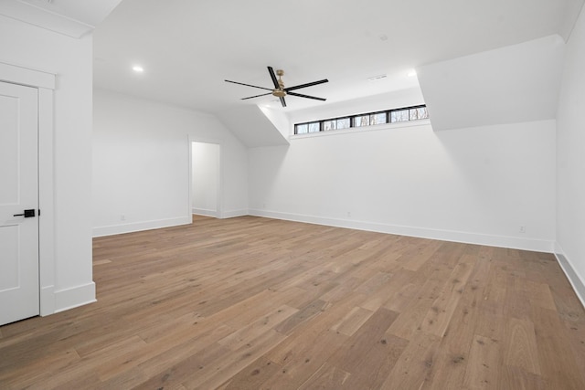 5104 Cobbler Ridge Ct, Franklin, TN 37064 - bonus room with baseboards, a ceiling fan, and light wood finished floors