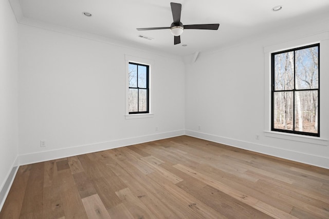 5104 Cobbler Ridge Ct, Franklin, TN 37064 - unfurnished room featuring a wealth of natural light, visible vents, baseboards, and light wood-style flooring