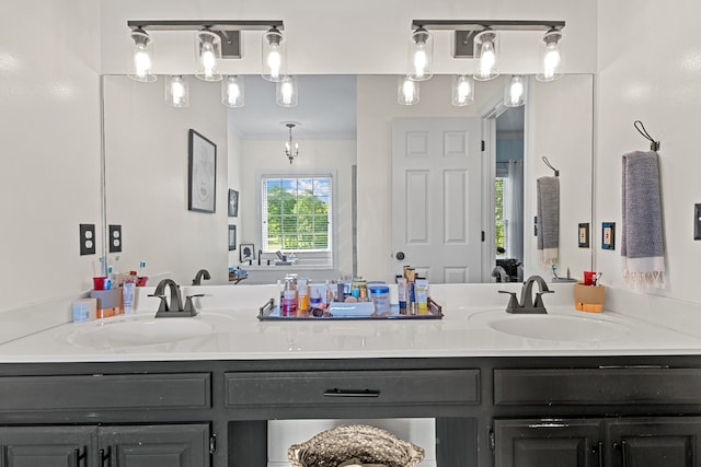 bathroom with vanity