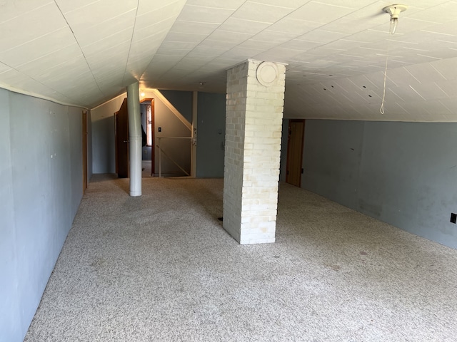 basement featuring carpet