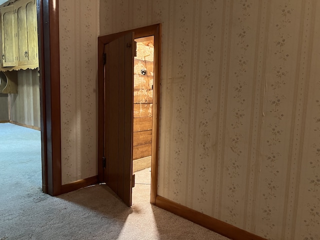 hallway featuring carpet floors