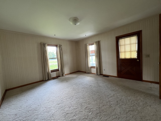 view of carpeted spare room